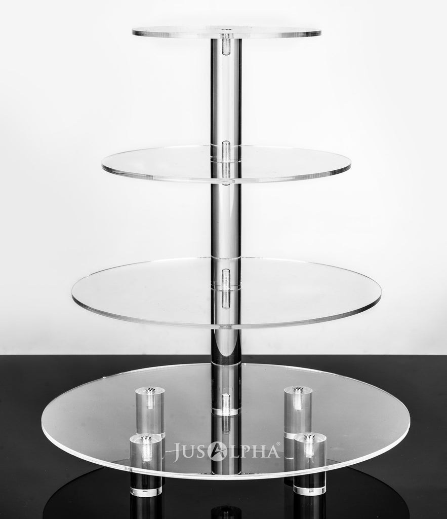 Jusalpha® Large 7-Tier Acrylic Round Cake Stand-Cupcake Stand- Dessert  Stand-Tea Party Serving Platter for Wedding Party (7R Large)