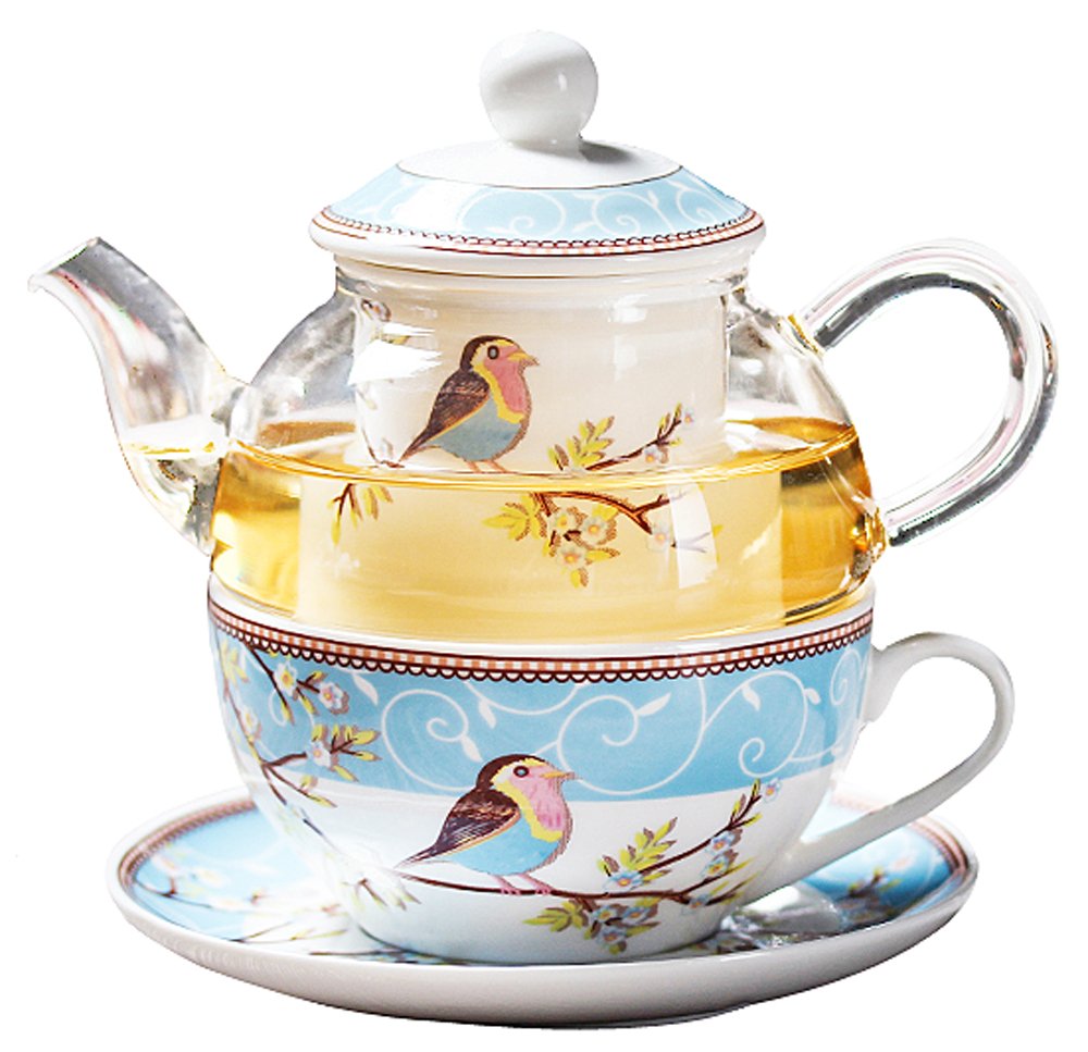 Infuser Glass Tea Pot with Cup Set – Asom Cha - Authentic Assam Tea, Green  Tea & Specialty Tea Store