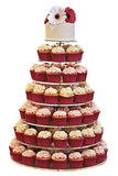 JUSALPHA® 7 Tier Circle Acrylic Cupcake Stand- Cake Stand -Wedding Cake Tower