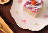 Pack of 2 Vintage Rose Fine China Dinner Plate/Fruit Plate/Dessert Plate FDPL04 (6 Inches)