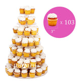 JUSALPHA® 7 Tier Circle Acrylic Cupcake Stand- Cake Stand -Wedding Cake Tower