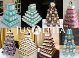 7 Tier Wedding Party Cupcake and Dessert Tower - 18 Inches Large Clear Acrylic Cake Stand