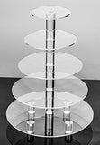 Jusalpha® Large 5-Tier Acrylic Round Cake Stand-cupcake Stand- Dessert Stand-tea Party Serving Platter for Wedding Party (5RF)