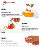 Jusalpha Glass Filtering Tea Maker Teapot with a Warmer and 6 Tea Cups Set (Version 1, 27 OZ)