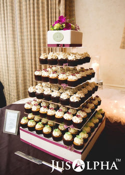 7 Tier Wedding Party Cupcake and Dessert Tower - 18 Inches Large Clear Acrylic Cake Stand