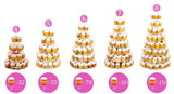 JUSALPHA® 7 Tier Circle Acrylic Cupcake Stand- Cake Stand -Wedding Cake Tower