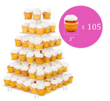 Jusalpha Large 6 Tier Wedding Party Square Cupcake Stand-Cake Stand-Cupcake Tower-Dessert Display Stand