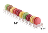 Jusalpha Clear Acrylic Macaron/Cookies Display tray (Capacity:10)
