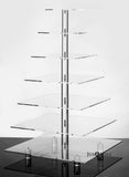 Jusalpha® Large 7 Tier Wedding Party Acrylic Glass Cupcake Stand-Cake and Dessert Tower