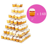 7 Tier Wedding Party Cupcake and Dessert Tower - 18 Inches Large Clear Acrylic Cake Stand